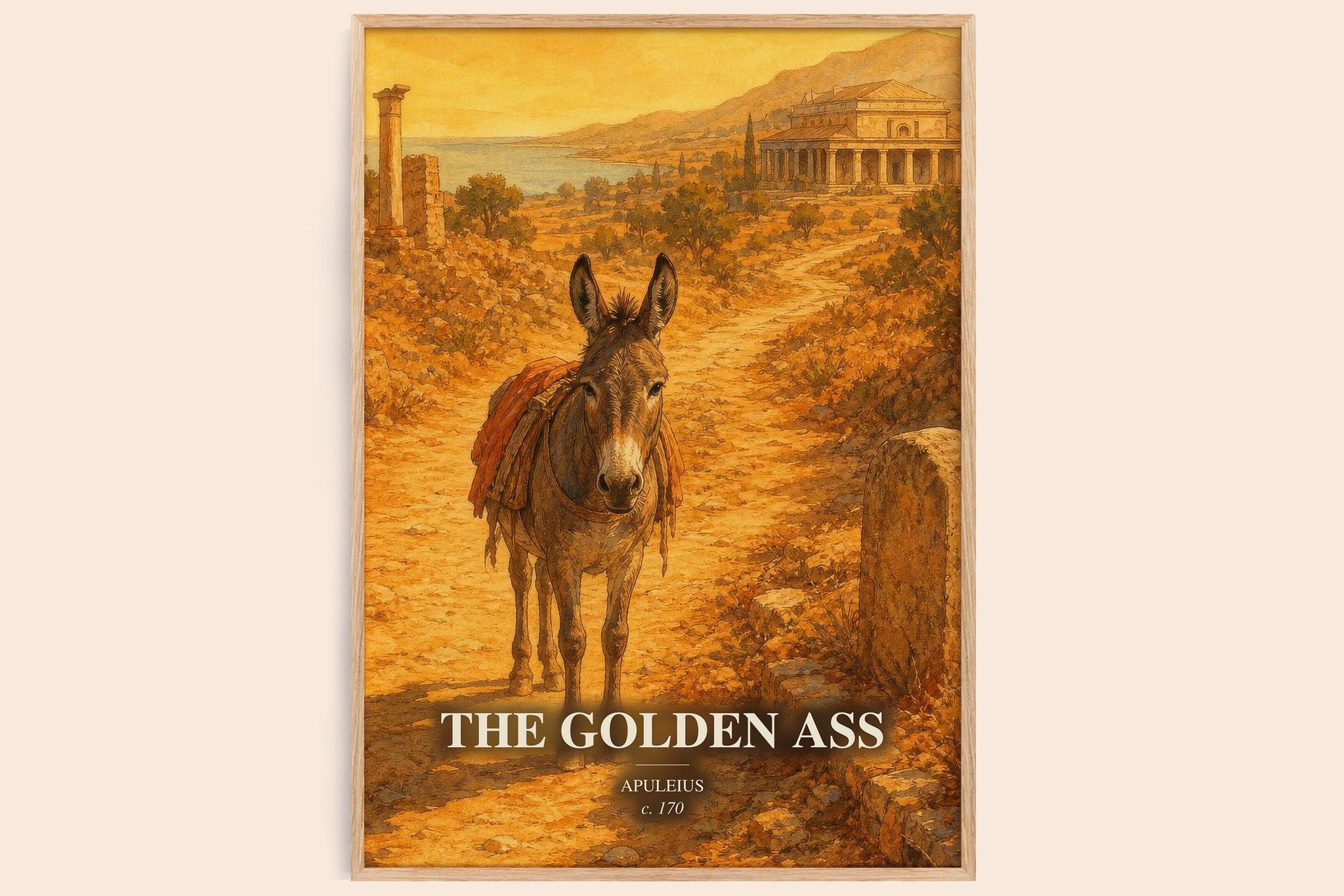The Golden Ass Book Watercolour Illustration by Apuleius