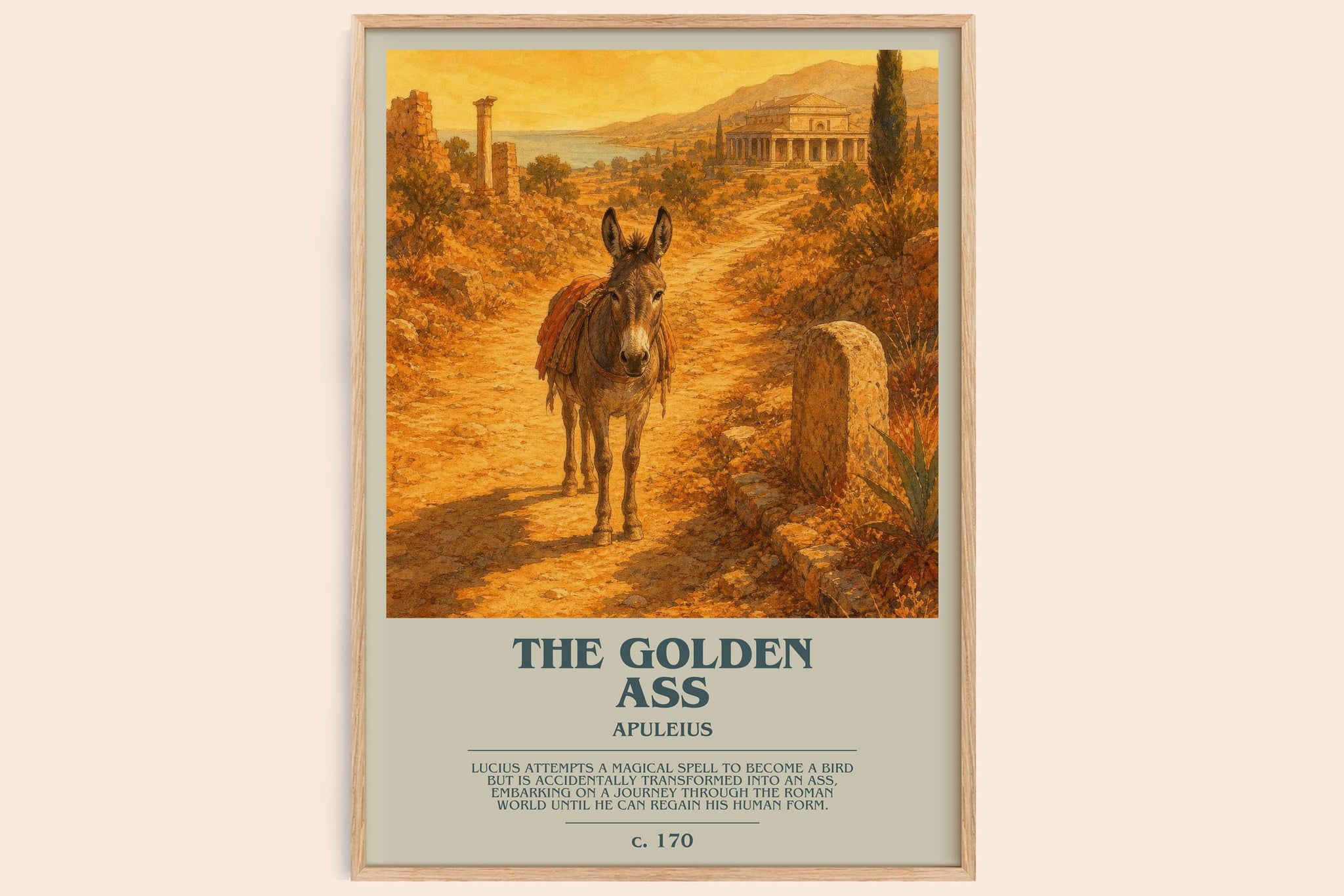 The Golden Ass Bookish Wall Art by Apuleius
