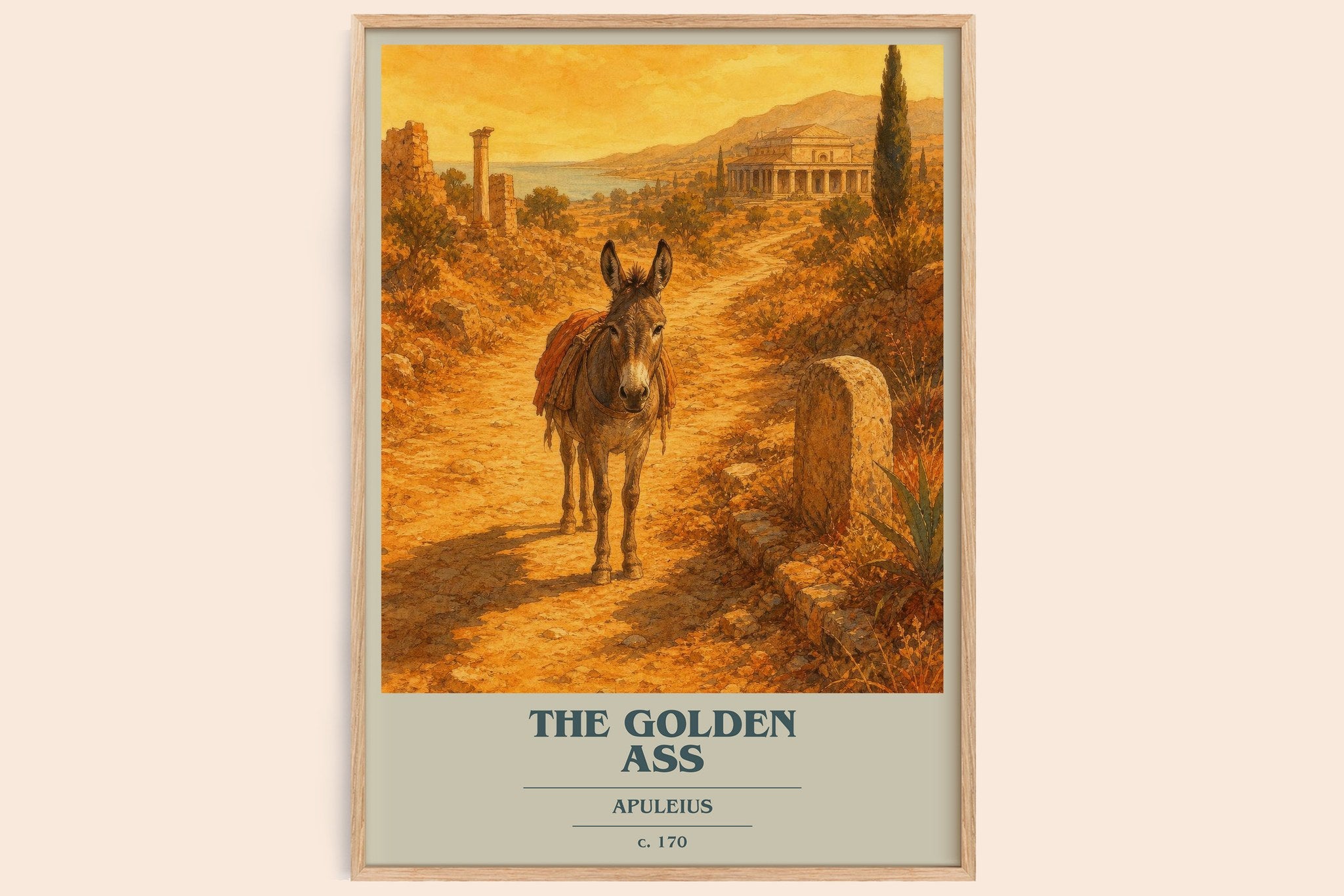 The Golden Ass Book Cover Poster by Apuleius