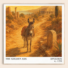 The Golden Ass literary book poster by Apuleius – framed literary art print