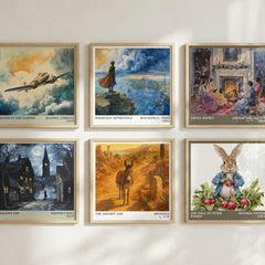 The Golden Ass literary print in frame leaning in hallway – classic literature wall art