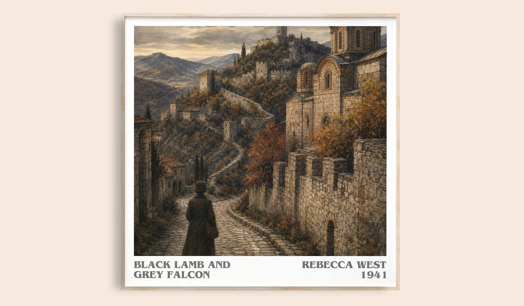 Black Lamb and Grey Falcon Literary Art Print by Rebecca West