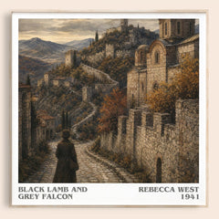 Black Lamb and Grey Falcon literary book poster by Rebecca West – framed literary art print