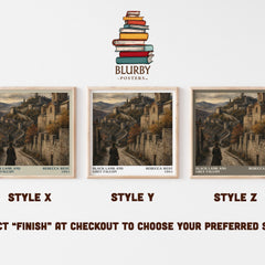 Black Lamb and Grey Falcon literary print in frame leaning in hallway – non fiction wall art