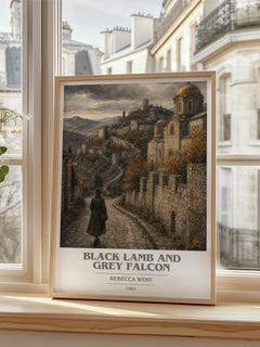 Black Lamb and Grey Falcon book cover poster colour and style options – Rebecca West book art