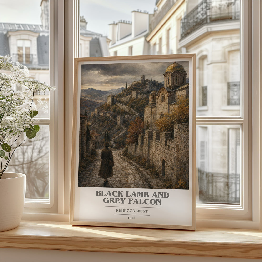 Black Lamb and Grey Falcon book cover poster colour and style options – Rebecca West book art