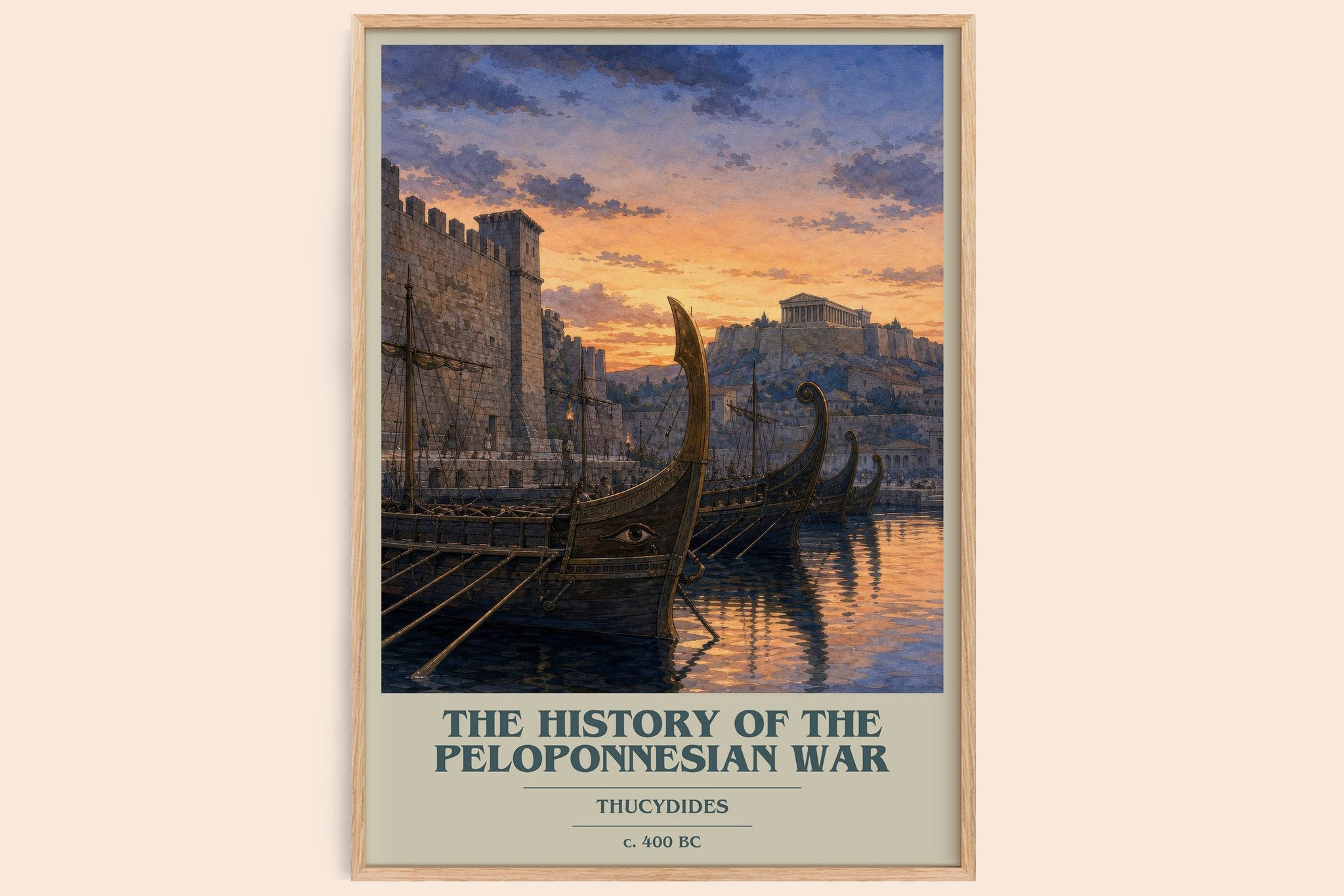 The History of the Peloponnesian War Book Cover Poster by Thucydides