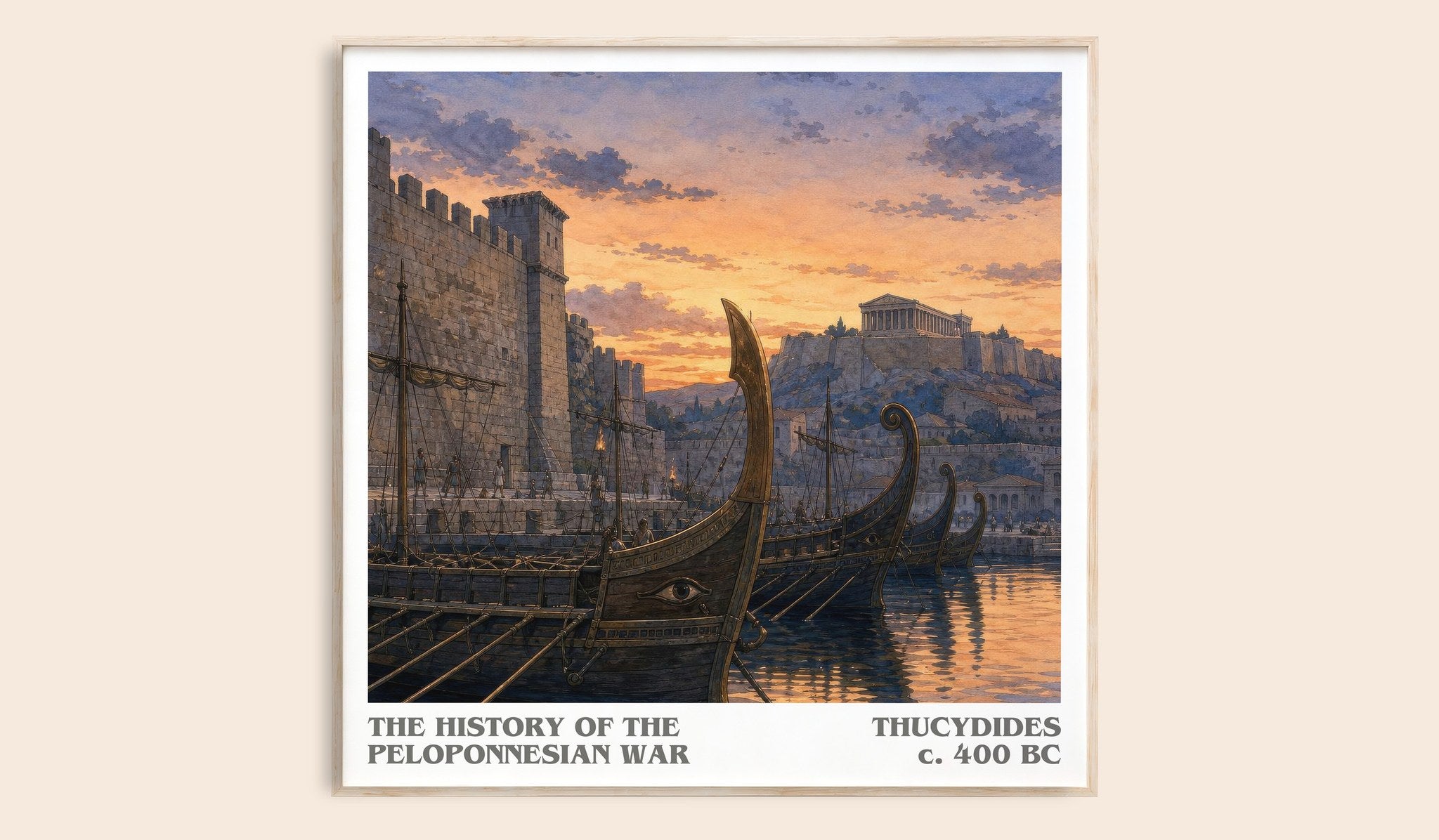 The History of the Peloponnesian War Literary Art Print by Thucydides