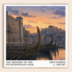 The History of the Peloponnesian War literary book poster by Thucydides – framed literary art print