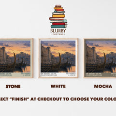 The History of the Peloponnesian War literary print framed by window – Stone, White and Mocha square prints side by side – choose your colour