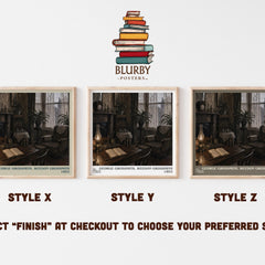The Diary of a Nobody literary print in frame leaning in hallway – satire wall art