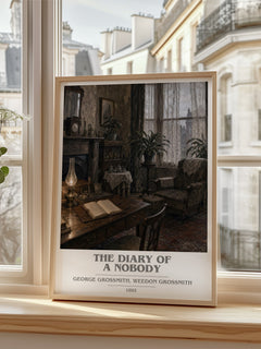 The Diary of a Nobody book cover poster colour and style options – George Grossmith, Weedon Grossmith book art