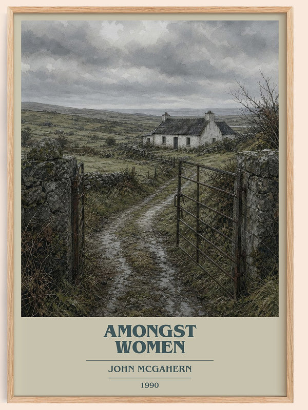 Amongst Women book cover book poster by John McGahern – framed literary art print