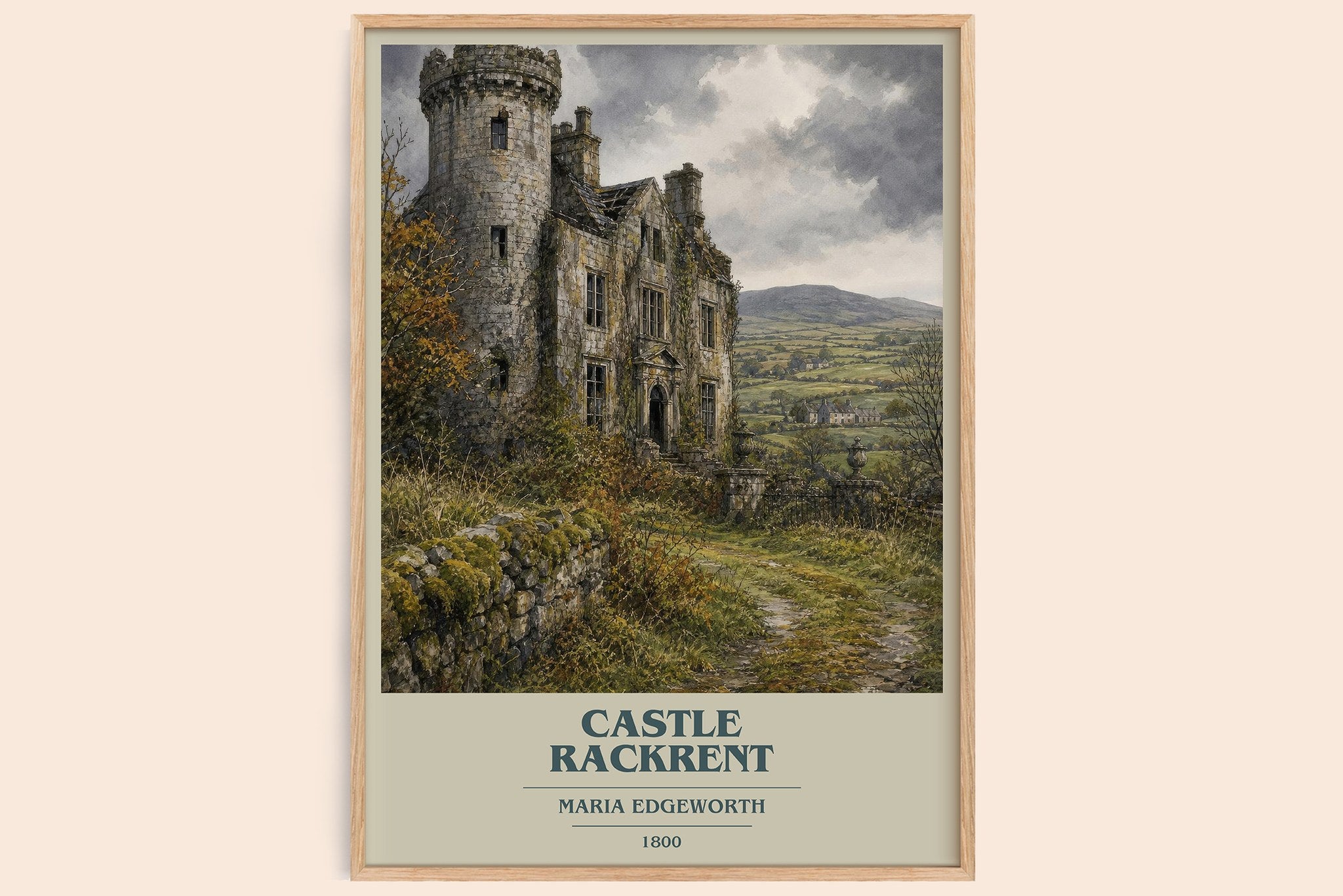 Castle Rackrent Book Cover Poster by Maria Edgeworth