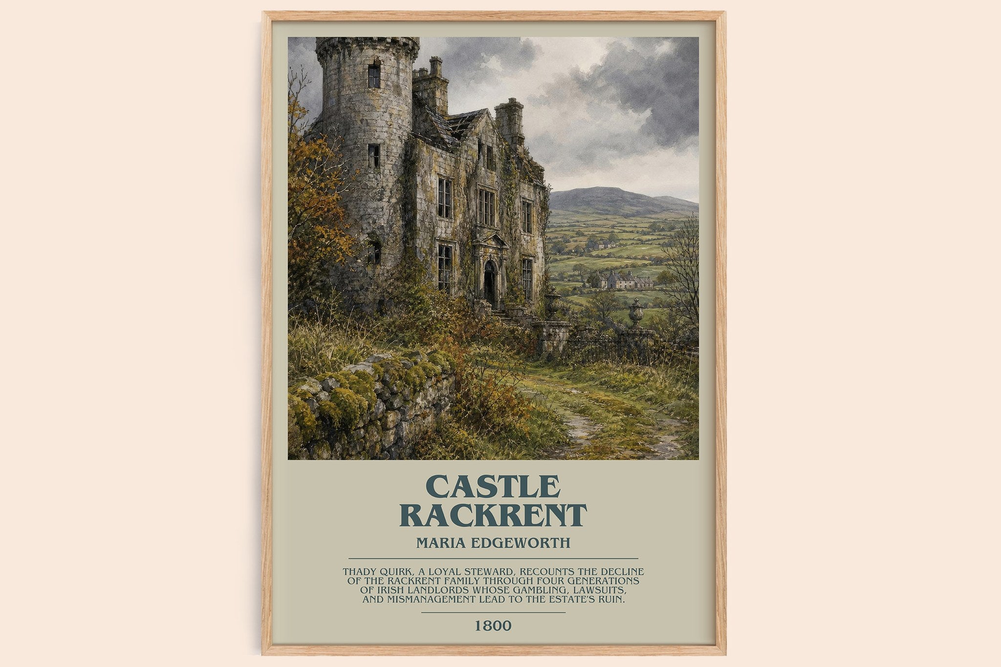 Castle Rackrent Bookish Wall Art by Maria Edgeworth