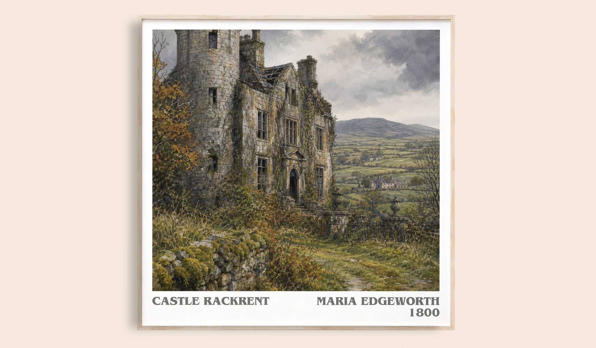 Castle Rackrent Literary Art Print by Maria Edgeworth