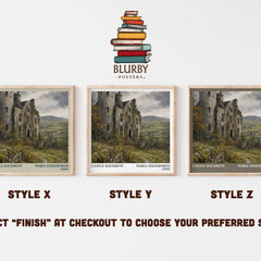 Castle Rackrent literary print in frame leaning in hallway – historical fiction wall art