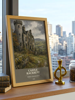 Castle Rackrent book cover print framed by window – literary home decor