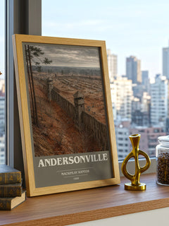 Andersonville book cover print framed by window – literary home decor
