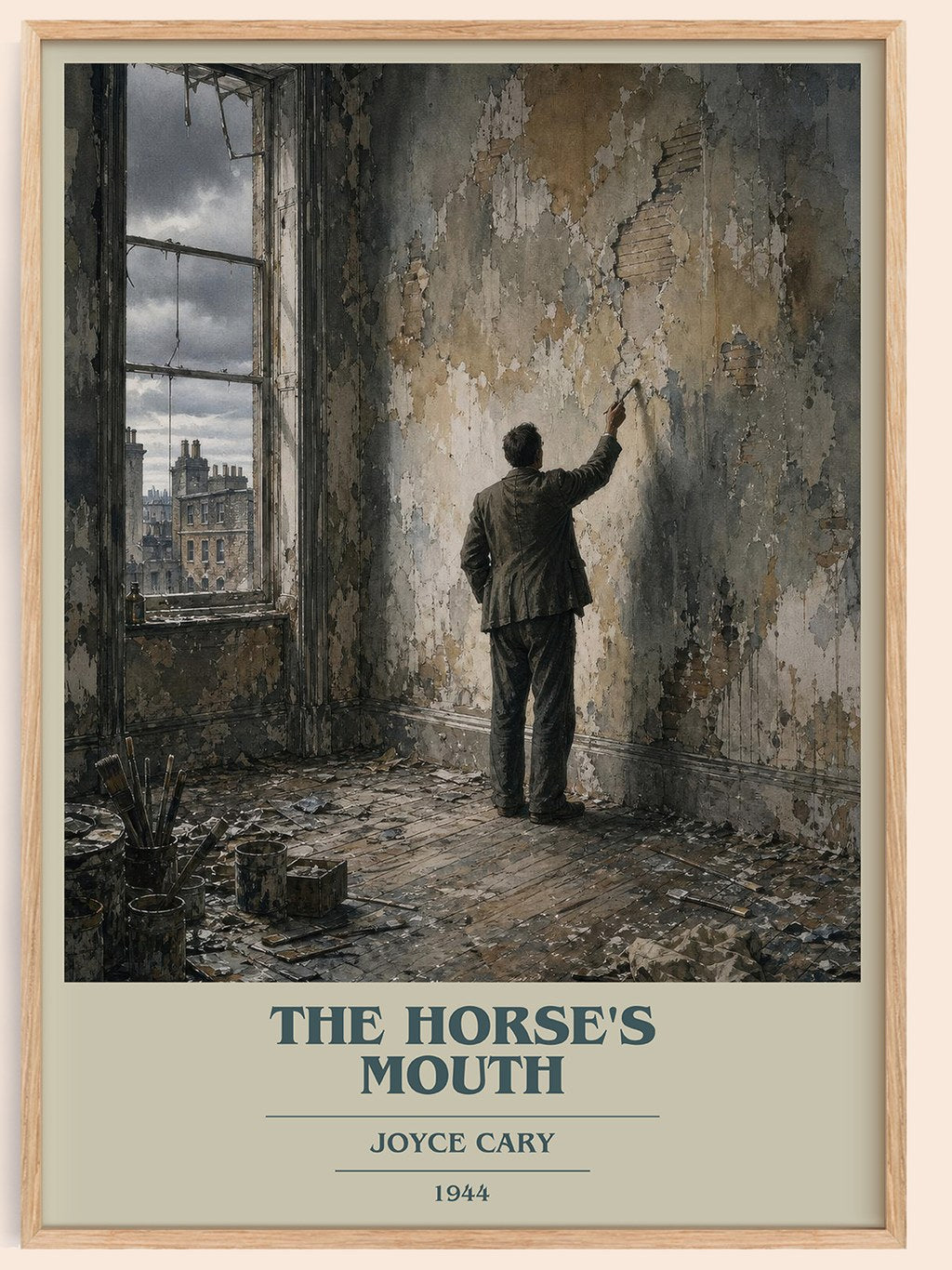 The Horse's Mouth book cover book poster by Joyce Cary – framed literary art print