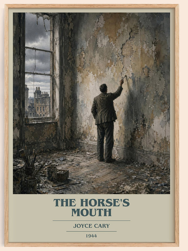 The Horse's Mouth book cover book poster by Joyce Cary – framed literary art print