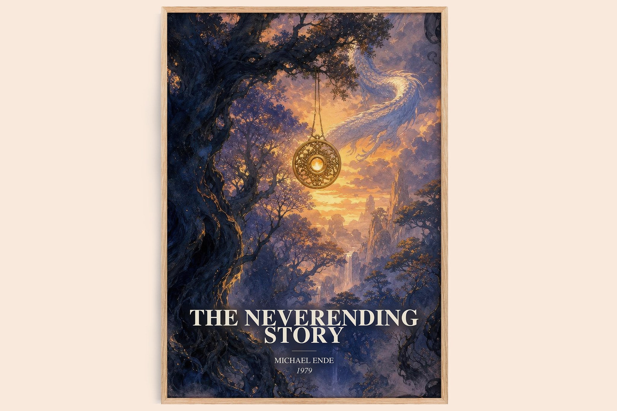 The Neverending Story Book Watercolour Illustration by Michael Ende
