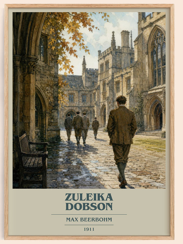 Zuleika Dobson book cover book poster by Max Beerbohm – framed literary art print