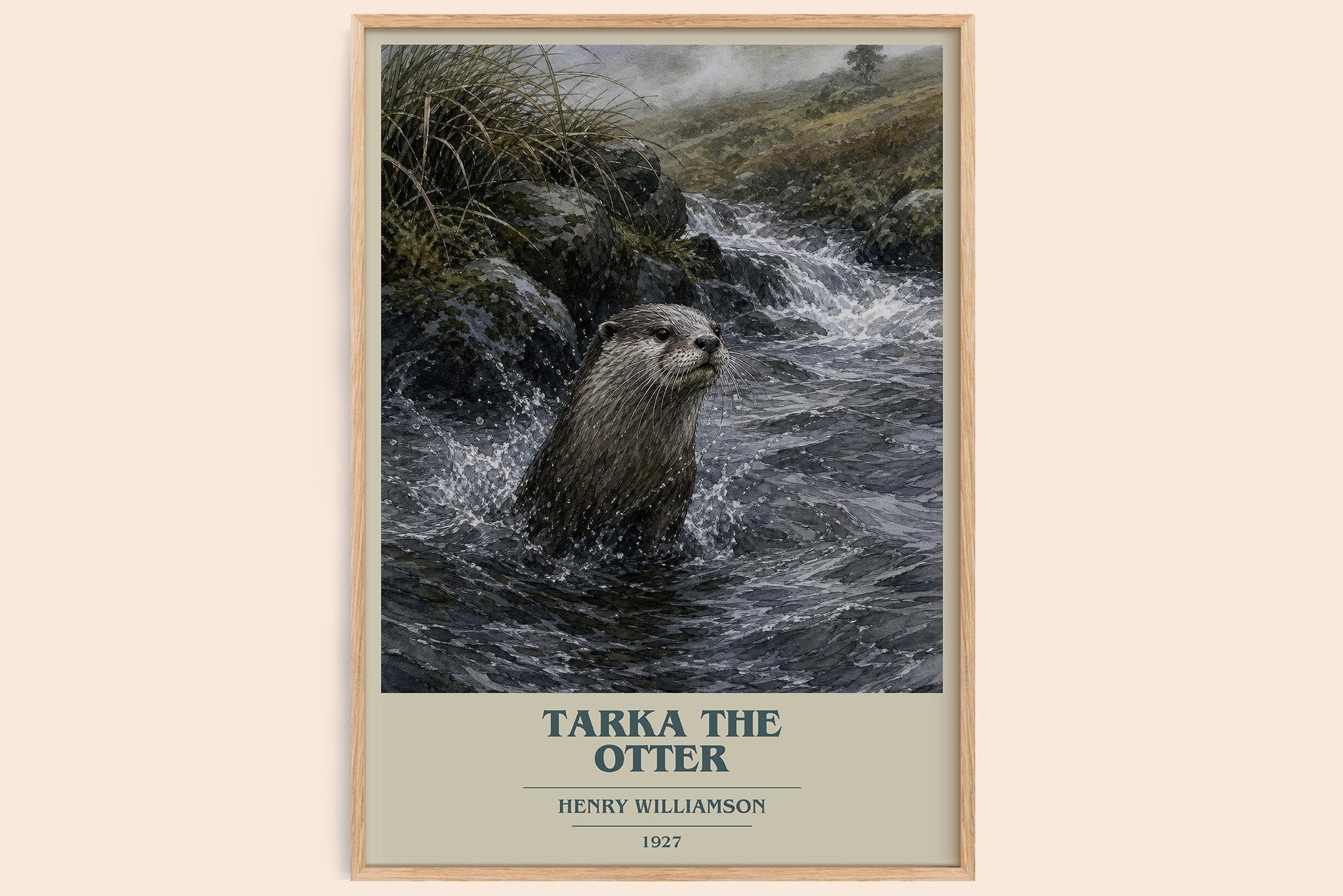 Tarka the Otter Book Cover Poster by Henry Williamson