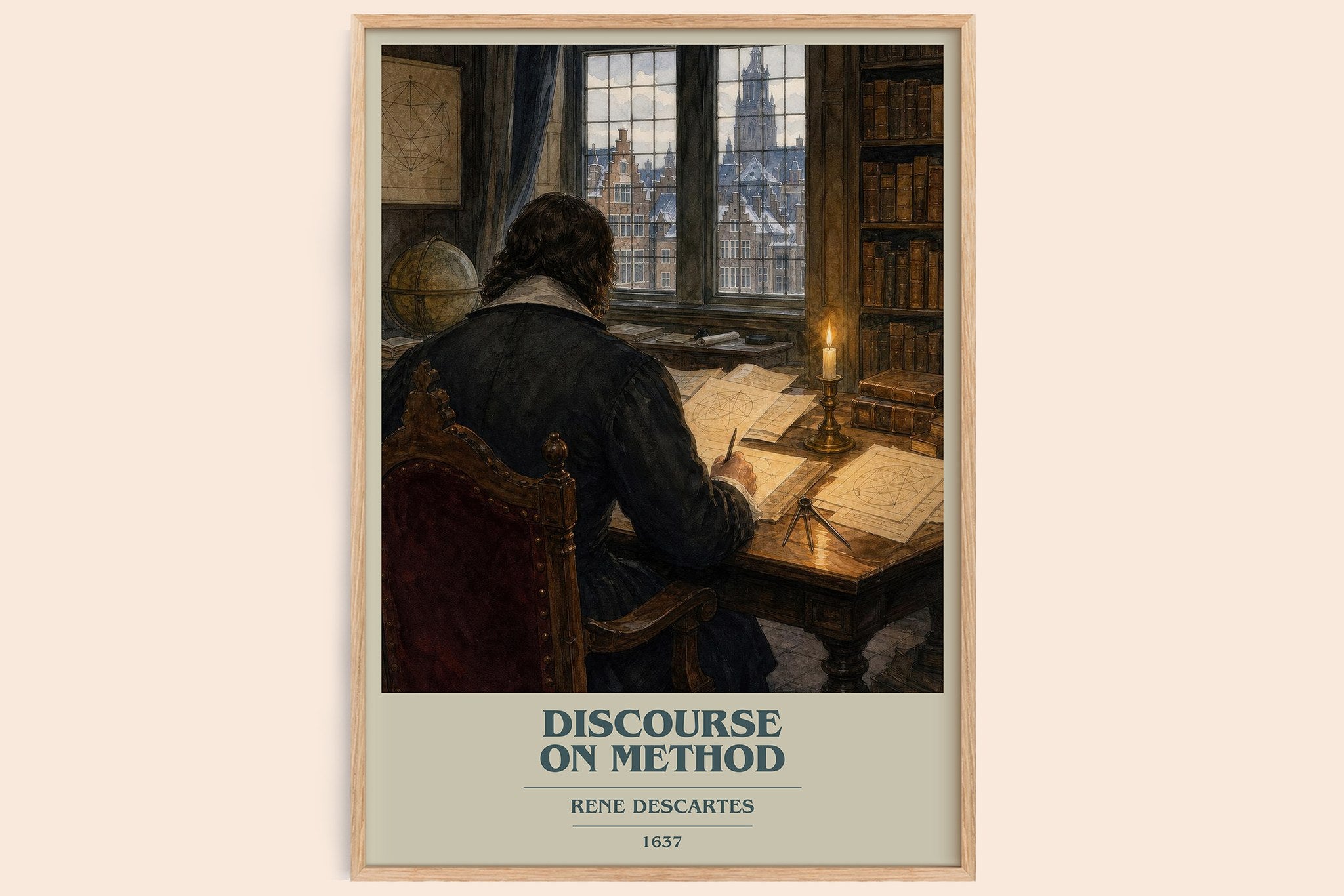 Discourse on Method Book Cover Poster by Rene Descartes