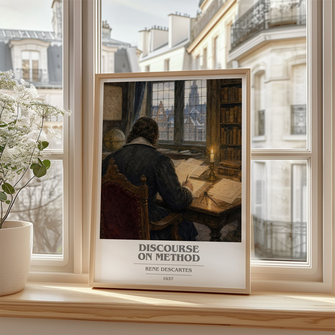 Discourse on Method book cover poster colour and style options – Rene Descartes book art