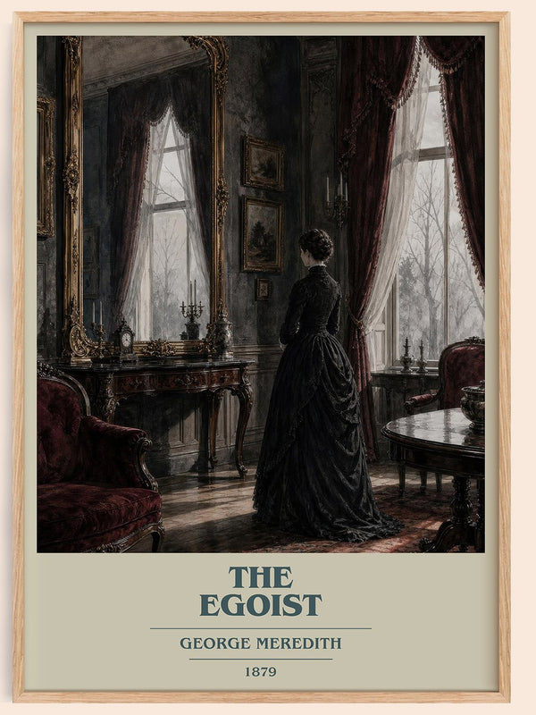 The Egoist book cover book poster by George Meredith – framed literary art print