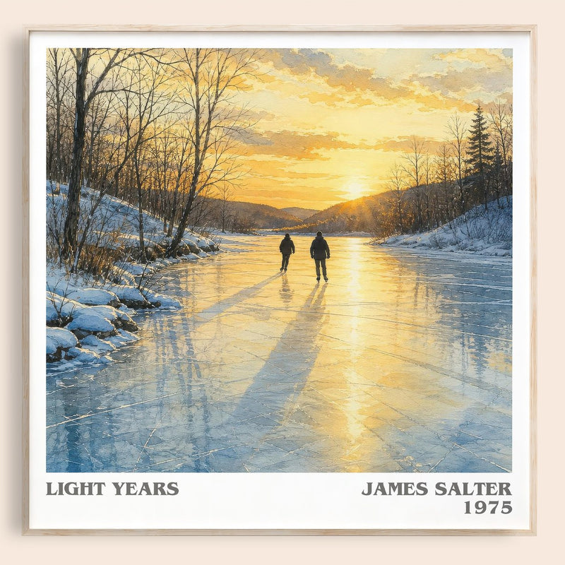 Light Years literary book poster by James Salter – framed literary art print