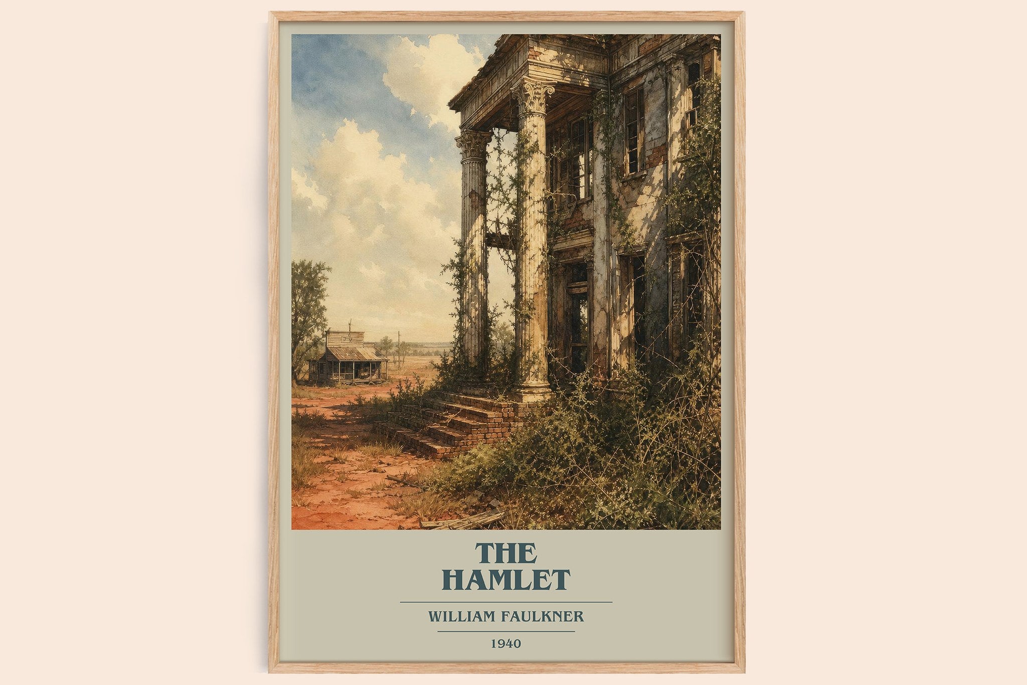 The Hamlet Book Cover Poster by William Faulkner