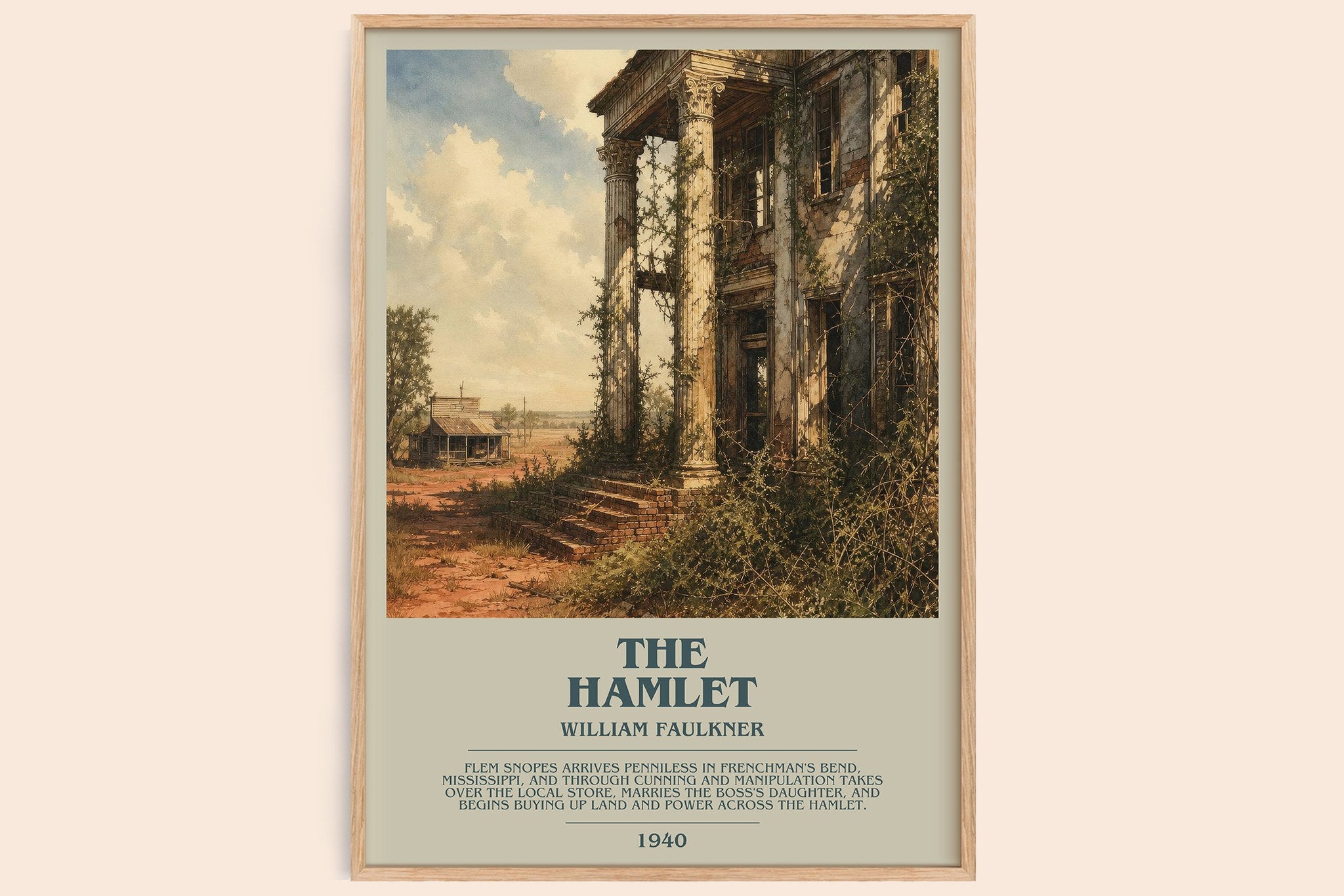 The Hamlet Bookish Wall Art by William Faulkner