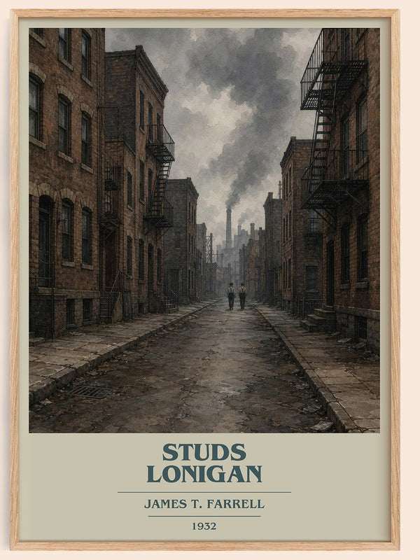 Studs Lonigan book cover book poster by James T. Farrell – framed literary art print