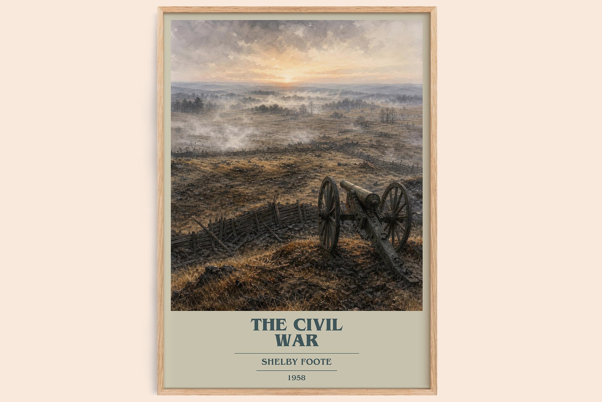 The Civil War Book Cover Poster by Shelby Foote
