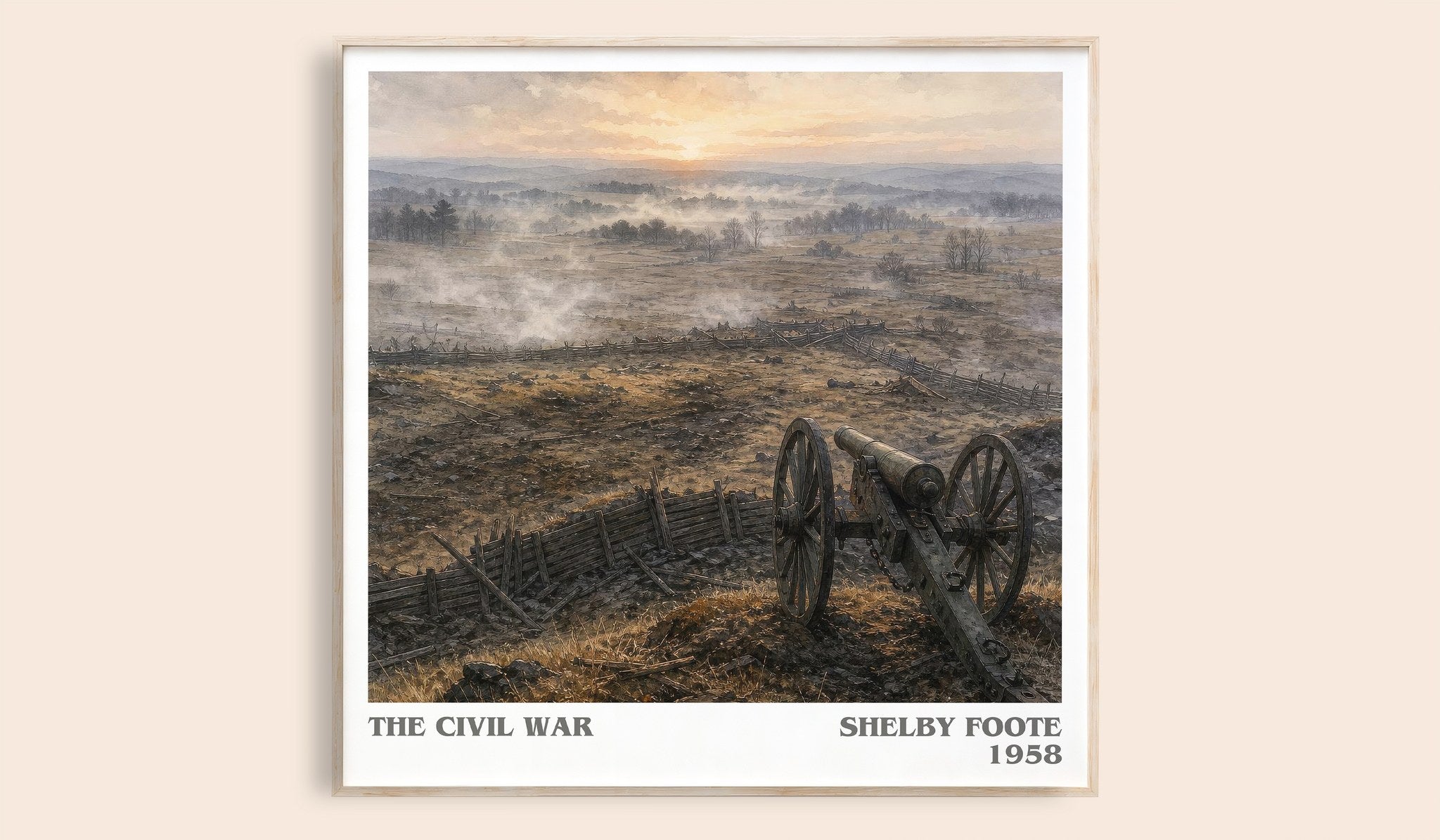 The Civil War Literary Art Print by Shelby Foote