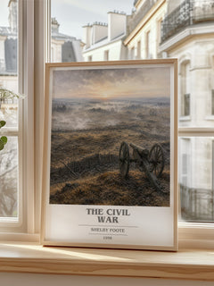 The Civil War book cover poster colour and style options – Shelby Foote book art
