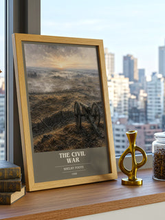 The Civil War book cover print framed by window – literary home decor