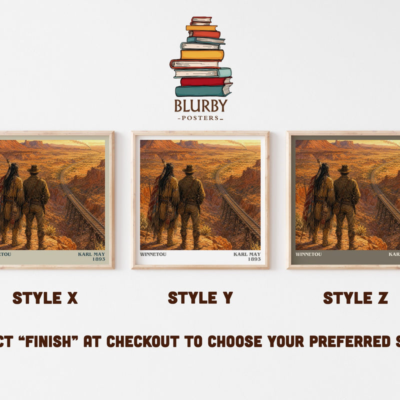 Winnetou literary print in frame leaning in hallway – adventure wall art
