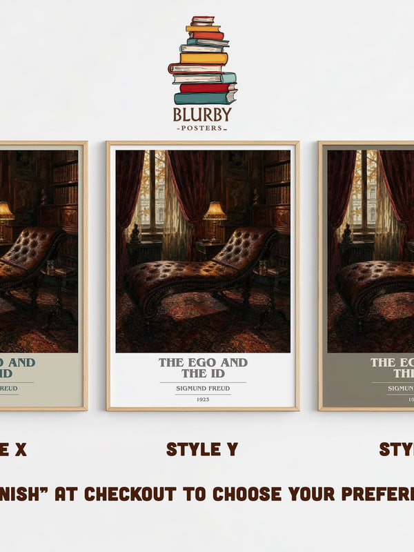 The Ego and the Id book cover print in frame leaning in hallway – philosophy wall art