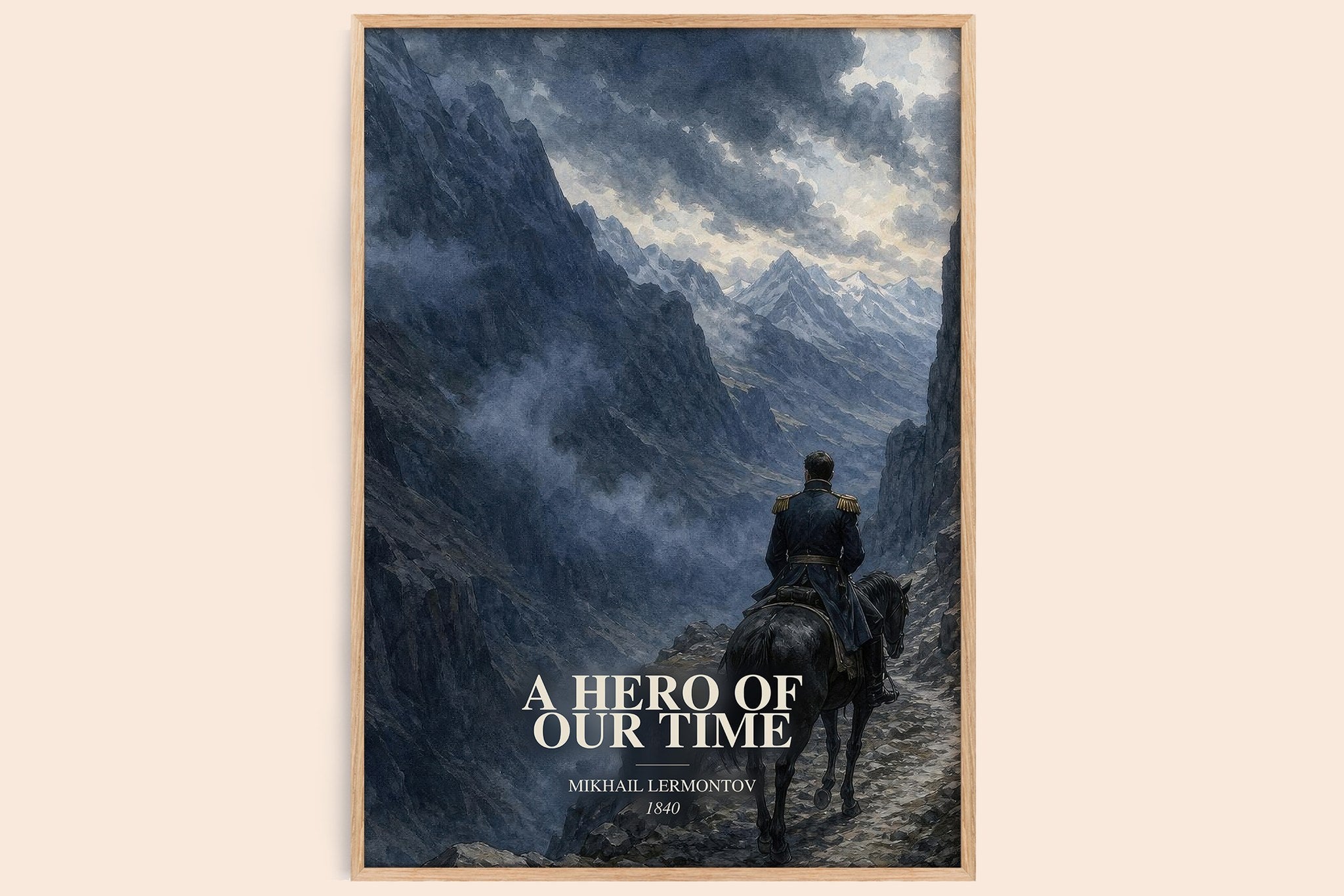 A Hero of Our Time Book Watercolour Illustration by Mikhail Lermontov