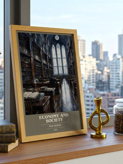 Economy and Society book cover poster colour and style options – Max Weber book art