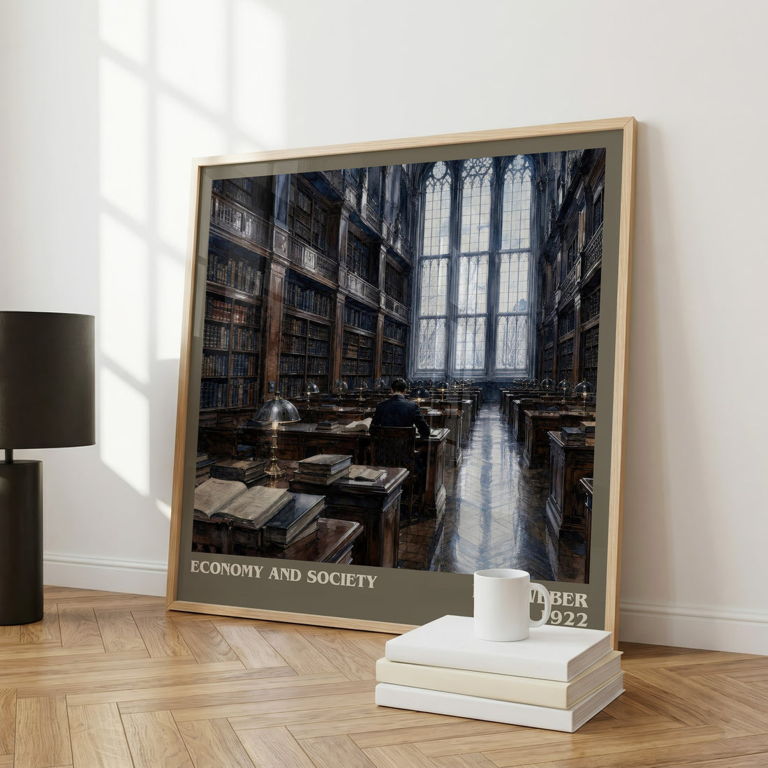 Economy and Society literary art print colour and style options – Max Weber book art