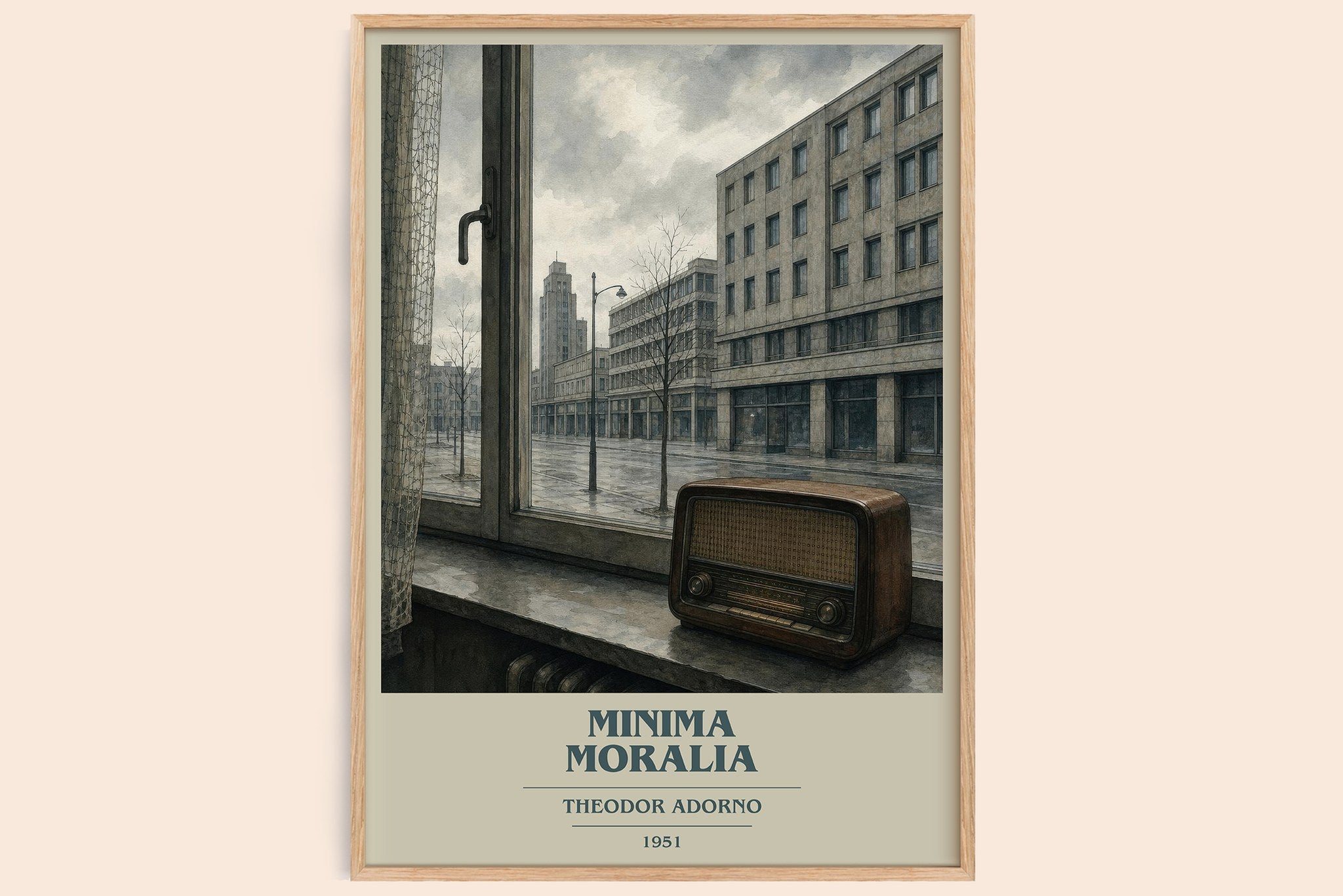 Minima Moralia Book Cover Poster by Theodor Adorno