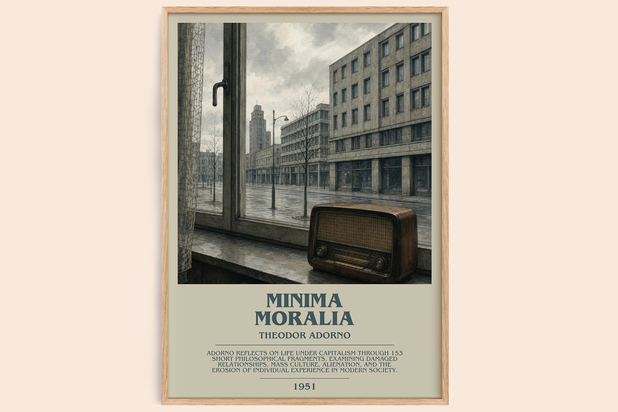Minima Moralia Bookish Wall Art by Theodor Adorno
