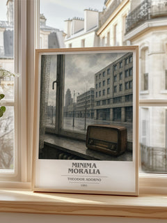Minima Moralia book cover poster colour and style options – Theodor Adorno book art