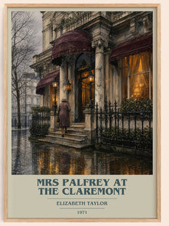 Mrs Palfrey at the Claremont book cover book poster by Elizabeth Taylor – framed literary art print
