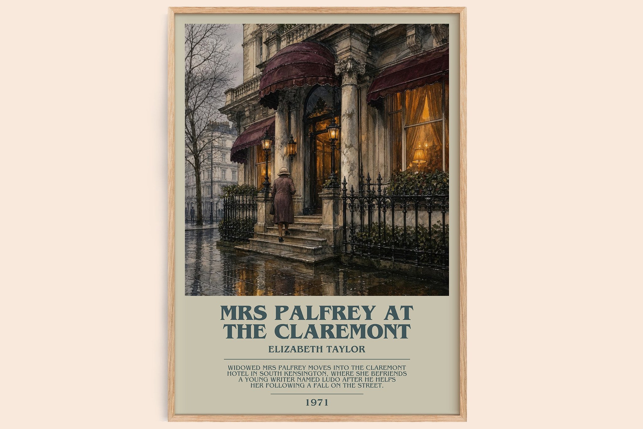 Mrs Palfrey at the Claremont Bookish Wall Art by Elizabeth Taylor