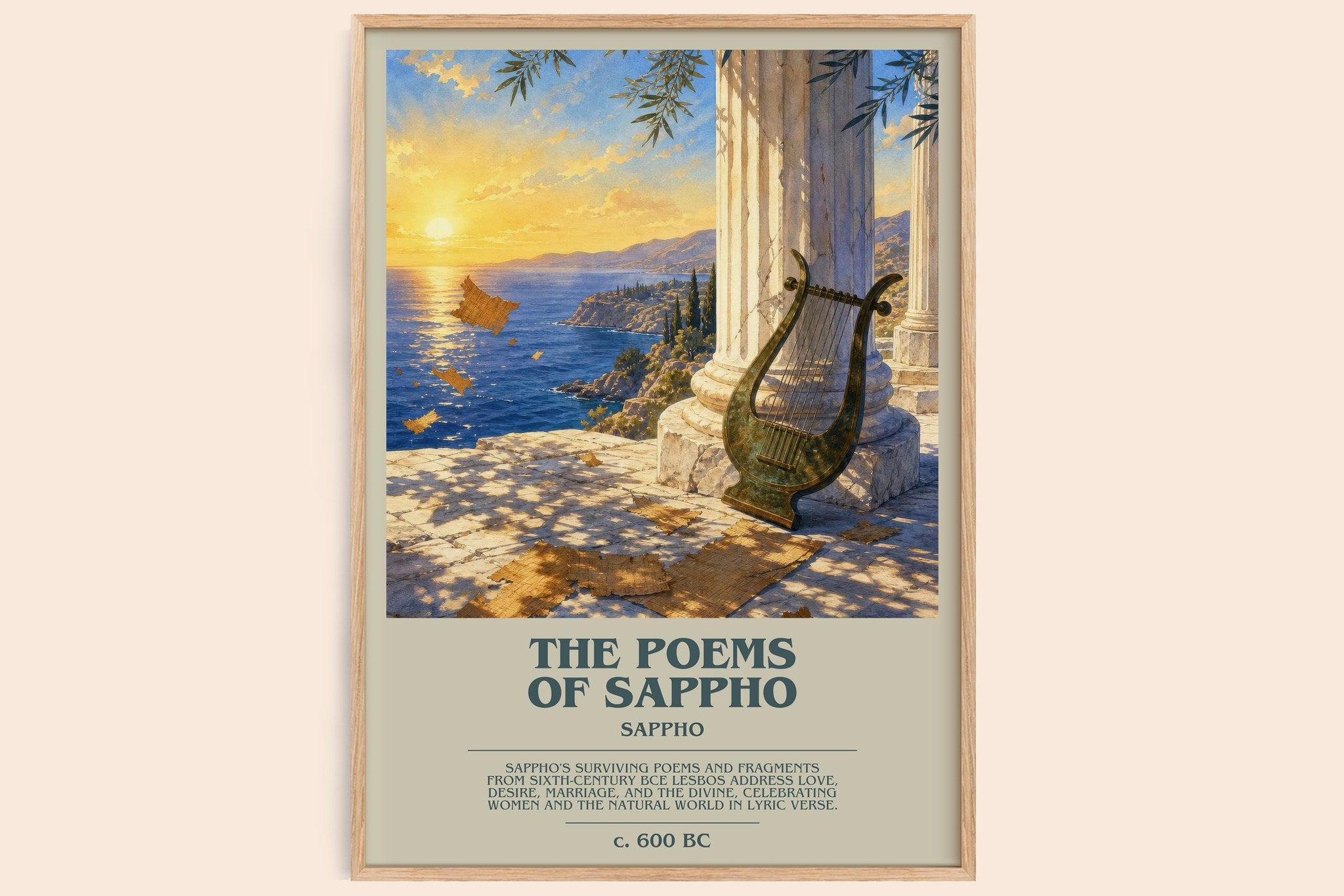 The Poems of Sappho Bookish Wall Art by Sappho